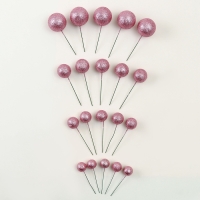 Набор топперов &laquo;Бусины&raquo;, набор 20 шт., цвет розовый