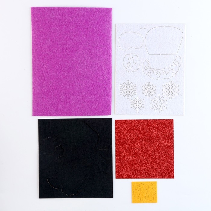 Аппликация из фетра на новый год &laquo;Пингвин в шапочке&raquo;, новогодний набор для творчества