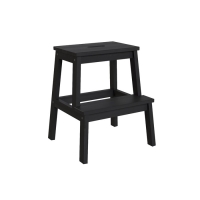 Стул-стремянка, Чёрная  430х390х500, Массив берёзы