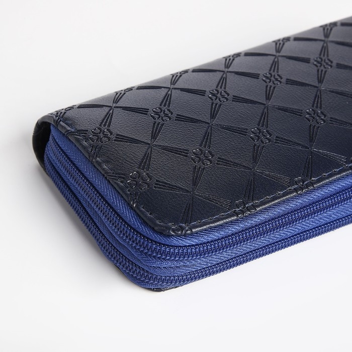 Кошелёк женский на молнии, цвет синий Кошелёк женский на молнии, цвет синий