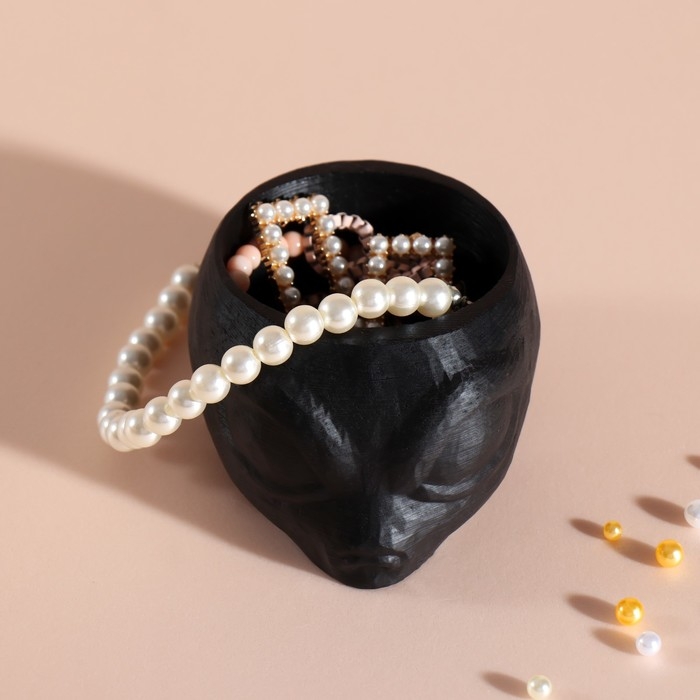 Предмет интерьера Предмет интерьера "Пришелец" высота 5 см, d-6 см черный