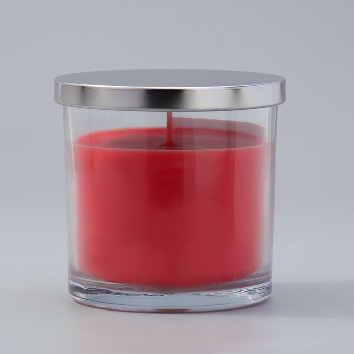 Свеча ГИГАНТ ароматическая в стакане Свеча ГИГАНТ ароматическая в стакане "Сладкая земляника", соевый воск, 10х10 см