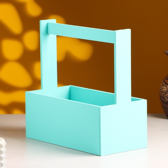 Кашпо деревянное "Эллада большая, сетка", с ручкой, 25&times;12,5&times;10(25) см Тиффани