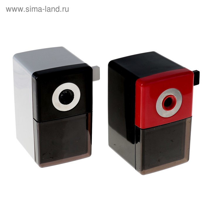 Точилка механическая с контейнером Точилка механическая с контейнером "Классика Офис", большая, МИКС