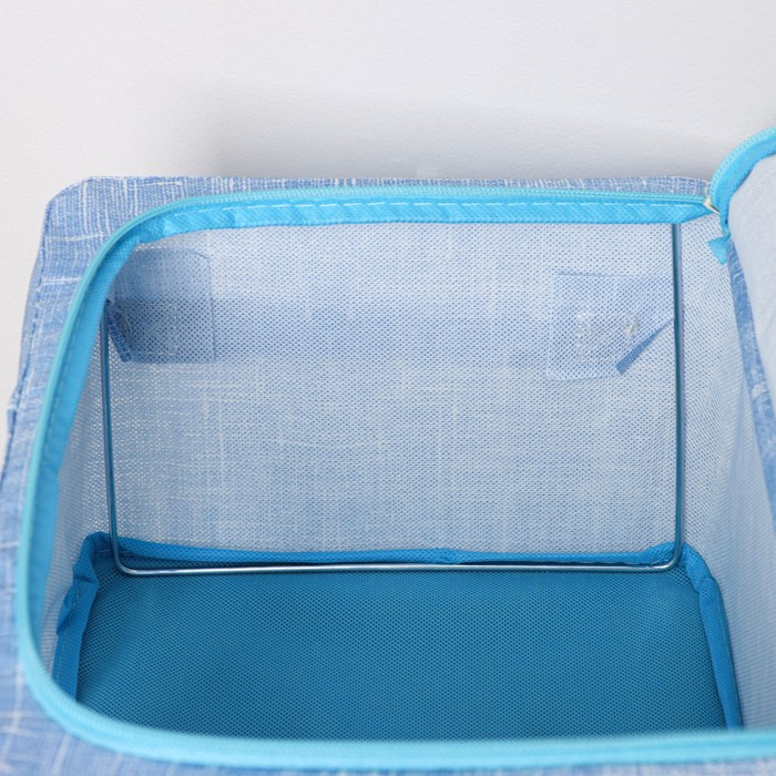 Кофр для хранения вещей Доляна &laquo;Ронда&raquo;, 30,5&times;24&times;16,5 см, цвет голубой