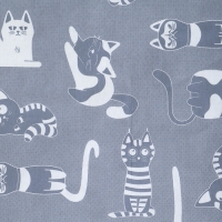 Комплект постельного белья 1,5 сп Кошкин дом т-сер 150х210 см, 150х210 см, 70х70 см, бязь, 120г/м, хл100% Комплект постельного белья 1,5 сп Кошкин дом т-сер 150х210 см, 150х210 см, 70х70 см, бязь, 120г/м, хл100%