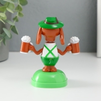 Маятник пластик от солнечной батареи "Пёсик с кружками пива" 10,5х9,3х6 см  МИКС