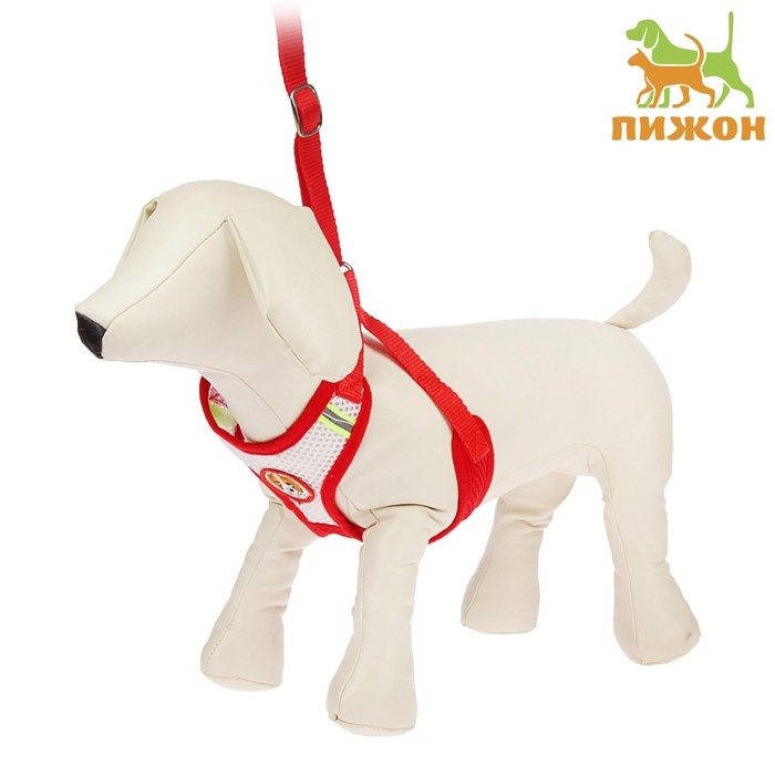 Шлейка регулируемая дышащая, светоотражающая, размер L (ОШ+ОГ 92-125 см), красная Шлейка регулируемая дышащая, светоотражающая, размер L (ОШ+ОГ 92-125 см), красная