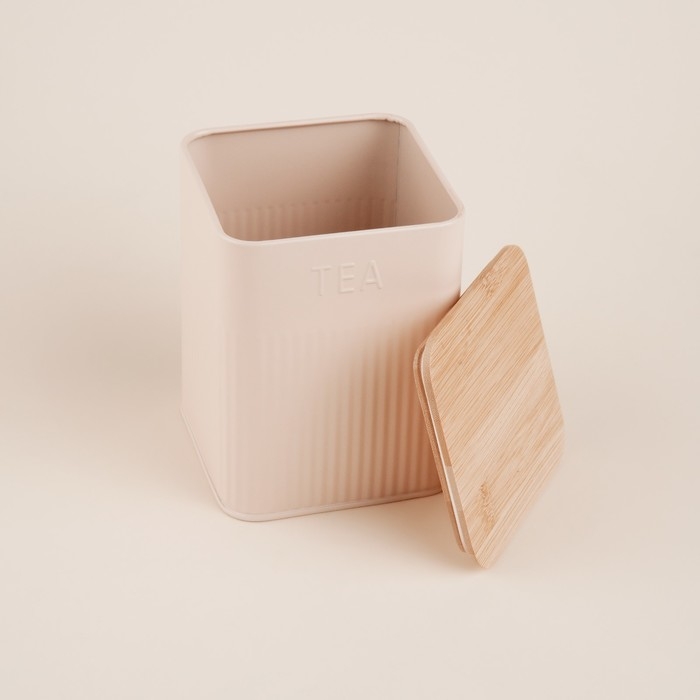 Банка для хранениясыпучих продуктов «Сан-Лоренцо», 10×13 см, цвет розовый, с бамбуковой крышкой Банка для хранениясыпучих продуктов «Сан-Лоренцо», 10×13 см, цвет розовый, с бамбуковой крышкой