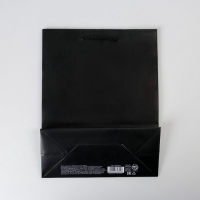 Пакет подарочный ламинированный, упаковка, &laquo;Чёрный&raquo;, MS 18 х 23 х 8 см