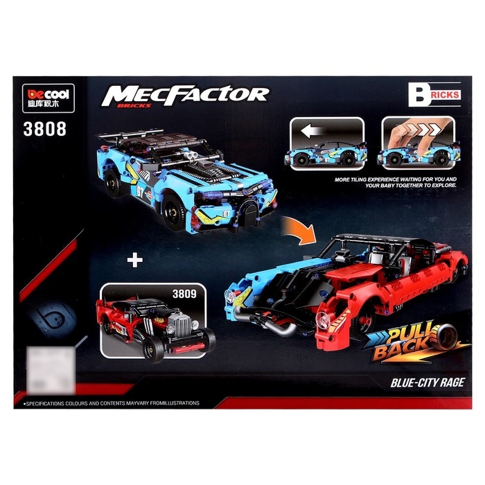 Конструктор техно «Тачка», инерционный, 521 деталь Конструктор техно «Тачка», инерционный, 521 деталь