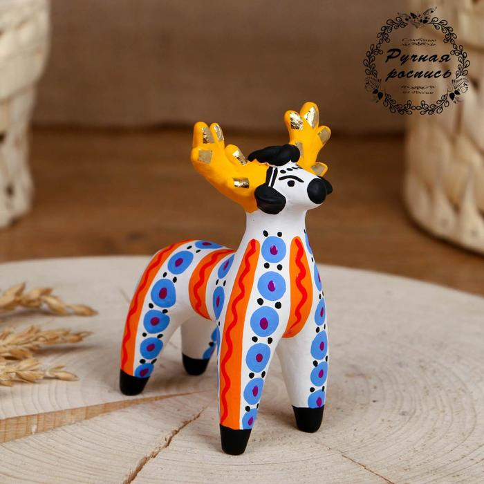 Дымковская игрушка Дымковская игрушка "Олень", микс