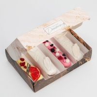 Коробка для эклеров, кондитерская упаковка, 4 вкладыша, «Мрамор», 20 х 15 х 5 см Коробка для эклеров, кондитерская упаковка, 4 вкладыша, «Мрамор», 20 х 15 х 5 см