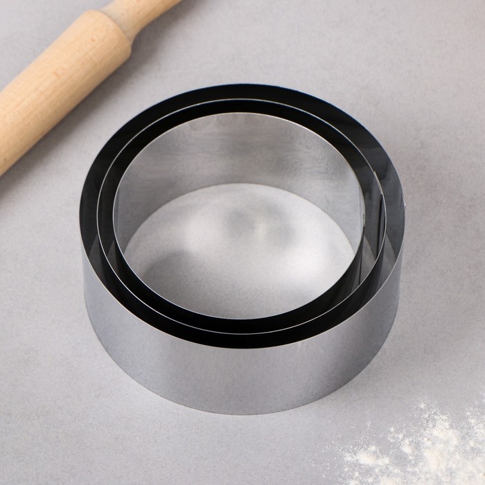 Набор форм для выпечки и выкладки &laquo;Круг&raquo;, d=14 см, 16 см, 18 см, h=6.5 см, 3 шт