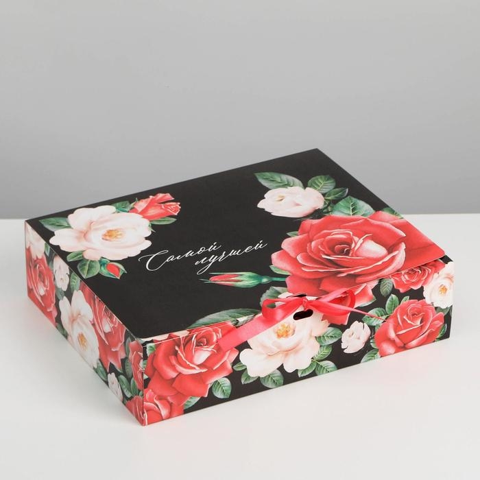 Коробка подарочная, упаковка, &laquo;Самой лучшей&raquo;, 31 х 24.5 х 8 см, БЕЗ ЛЕНТЫ