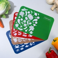 Доска разделочная, набор 4 шт., пластик &laquo;Ассорти&raquo;, 30х20 см