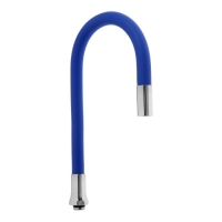 Излив для смесителя ZEIN, 3/4", гибкий, силикон, нержавеющая сталь, 50 см, сетка пластик, синий 73 Излив для смесителя ZEIN, 3/4", гибкий, силикон, нержавеющая сталь, 50 см, сетка пластик, синий 73