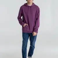 Толстовка с капюшоном унисекс Hoodie, фиолетовый меланж, размер S
