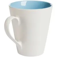 Кружка New Bell матовая, белая с голубым Кружка New Bell матовая, белая с голубым