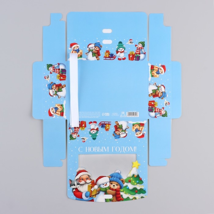 Коробка новогодняя складная &laquo;Новогодняя история&raquo; 16.5 х 12.5 х 5 см, Новый год
