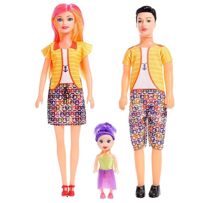 Набор кукол &laquo;Дружная семья&raquo;, 3 шт, МИКС