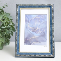 Фоторамка пластик "Камея" 10x15 см, бирюза Фоторамка пластик "Камея" 10x15 см, бирюза