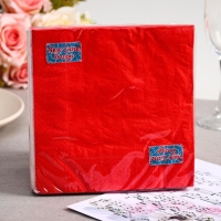 Салфетки бумажные New line FRESCO &laquo;Красный&raquo;, 3 слоя, 33*33 см, 20 шт.