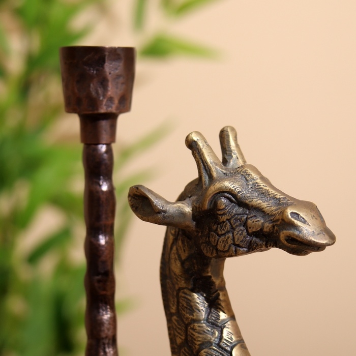 Подсвечник Подсвечник "Жирафик" алюминий 14,5х9,5х24 см