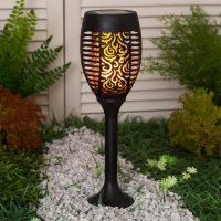 Садовый светильник Uniel на солнечной батарее &laquo;Факел&raquo;, 12 &times; 50 &times; 12 см, эффект пламени