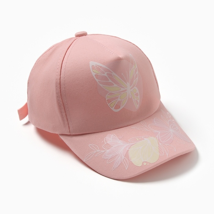 Бейсболка для девочки, цвет розовый, размер 54 Бейсболка для девочки, цвет розовый, размер 54