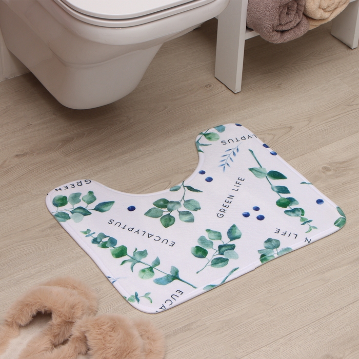 Коврик для ванной Этель Коврик для ванной Этель"Эвкалипт", 50х40 см, велюр