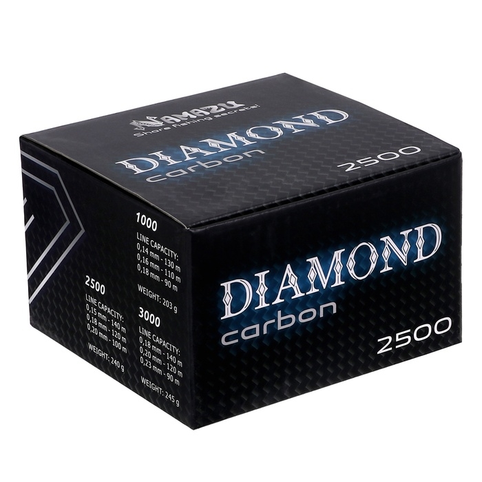 Катушка б/и Namazu Pro Diamond Carbon DC2500, 8+1 подшипник, 5.1:1, металлическая шпуля