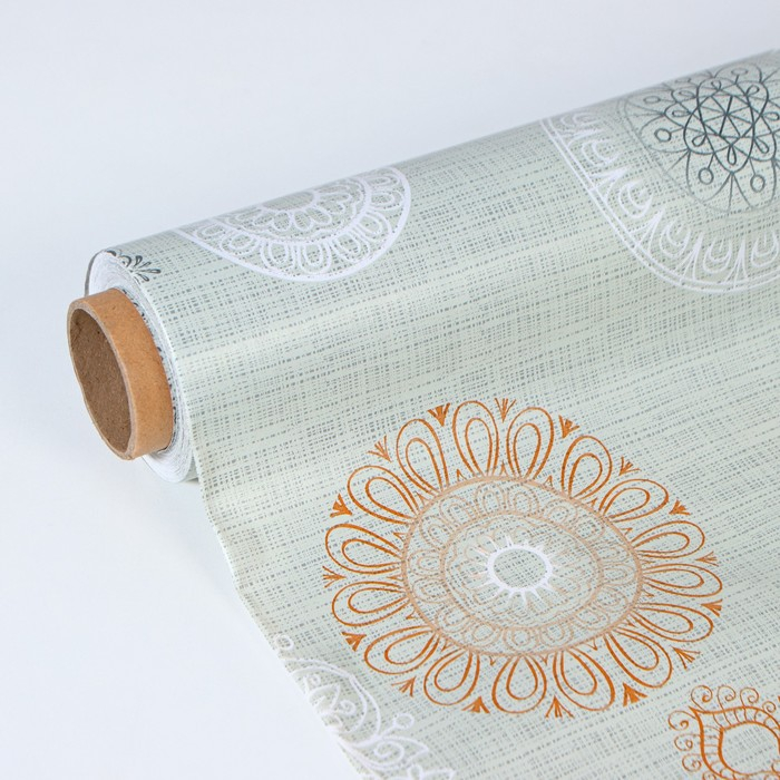 Клеёнка на стол Доляна, на нетканой основе, ширина 137 см, общая толщина 0,19 мм, рулон 20 м