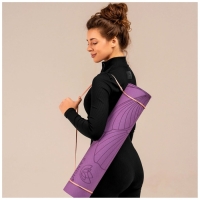 Коврик для йоги Sangh Flowers, 183х61х0,6 см, цвет фиолетовый Коврик для йоги Sangh Flowers, 183х61х0,6 см, цвет фиолетовый