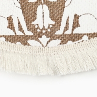 Новый год. Салфетка &laquo;Олени&raquo; цв.белый, 37*37 см