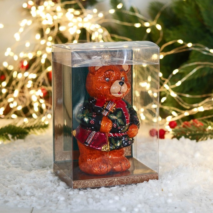 Елочное украшение Елочное украшение "Мишка с балалайкой" 15 см, микс