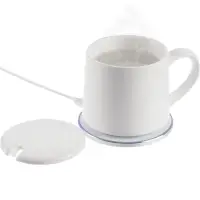 Кружка с подогревом и беспроводной зарядкой Dual Base ver. 2.0 Matt, белая Кружка с подогревом и беспроводной зарядкой Dual Base ver. 2.0 Matt, белая