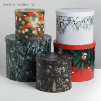 Набор подарочных коробок 5 в 1 &laquo;Новогоднее фото&raquo;, 13 х 14‒19.5 х 22 см, Новый год