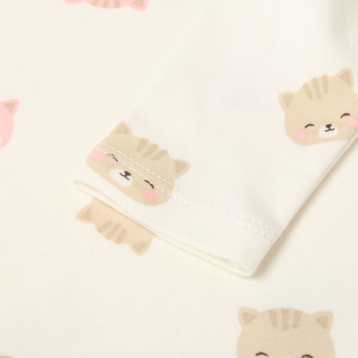 Боди с длинным рукавом, цвет белый, рост 68 (3-6 мес)