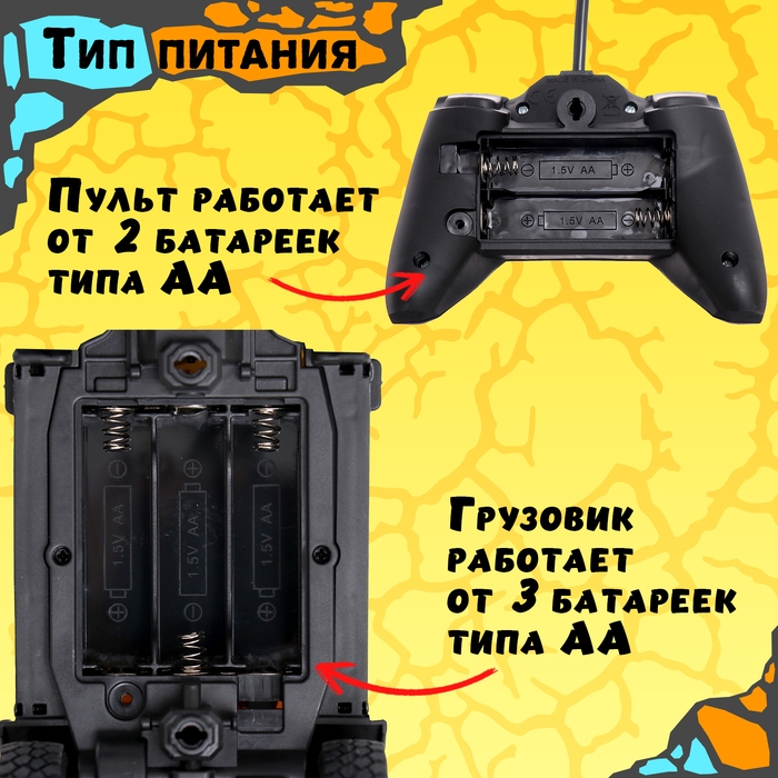 Грузовик радиоуправляемый &laquo;Ралли&raquo;, световые эффекты, работает от батареек