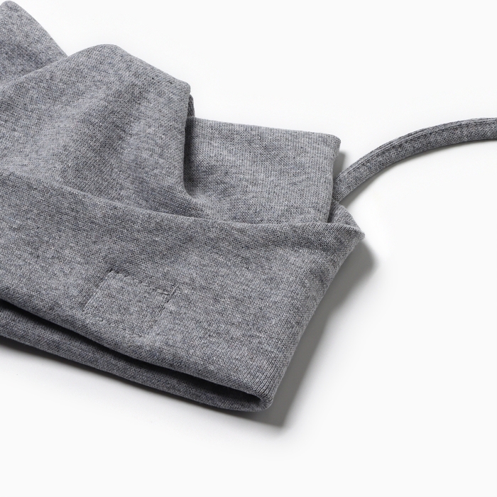 Шапка детская Кошка, цвет серый меланж, размер 46-50