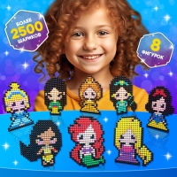 Аквамозаика &laquo;Принцессы: Рапунцель, Белоснежка, Ариэль&raquo;, 8 фигурок, 2500 шариков