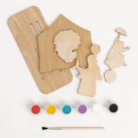 Роспись по дереву &laquo;Представление в цирке&raquo;, сувенир