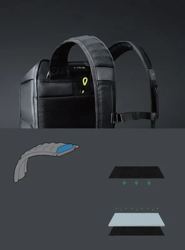 Рюкзак FlipPack, черный с зеленым Рюкзак FlipPack, черный с зеленым