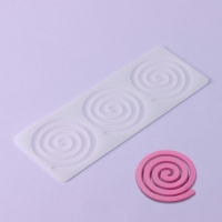 Форма для шоколада &laquo;Спираль&raquo;, силикон, 3 ячейки, 24,5&times;9&times;0,3 см, цвет прозрачный