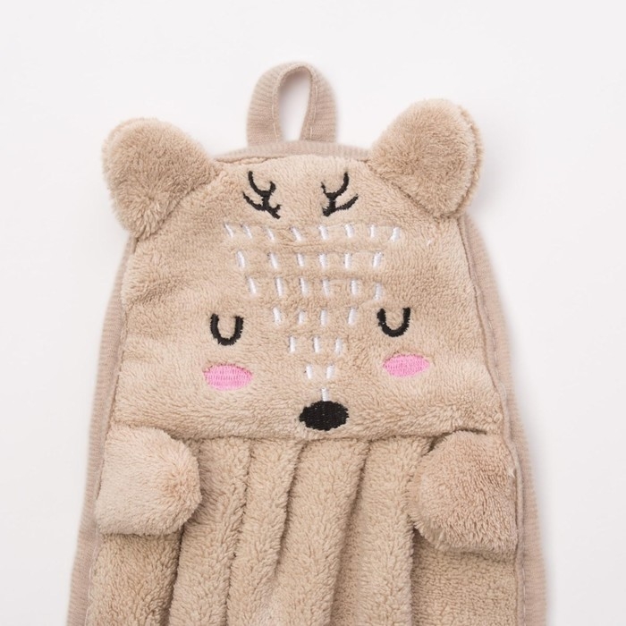 Салфетка декоративная "Доляна" Олень 25х34 см, 280 г/м2 микрофибра, 100% п/э