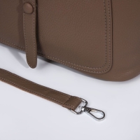 Сумка-тоут на молнии, 2 наружных кармана, цвет коричневый Сумка-тоут на молнии, 2 наружных кармана, цвет коричневый