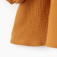 Платье детское с длинным рукавом KAFTAN "Муслин", размер 30 (98-104 см) цвет горчичный