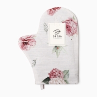 Варежка-прихватка Этель Bloom 20х27 см, 100% хл, 210 г/м2 Варежка-прихватка Этель Bloom 20х27 см, 100% хл, 210 г/м2