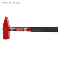 Молоток слесарный ЛОМ, квадратный боек, металлическая обрезиненная рукоятка, 1000 г